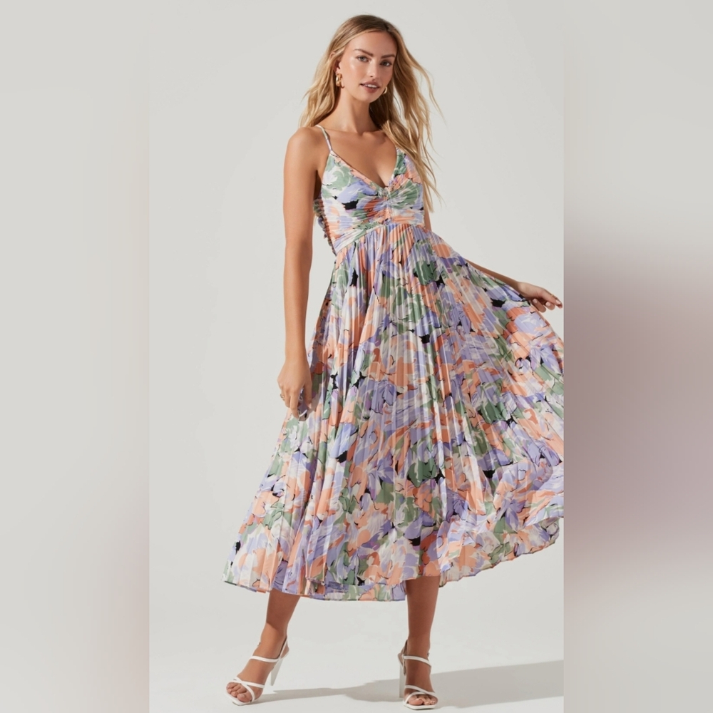 Blythe Dress in Coral Multi ASTR the Label